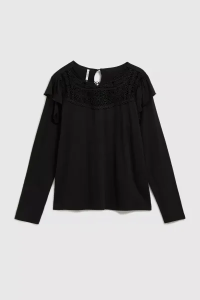 Marisse Black Lace Blouse