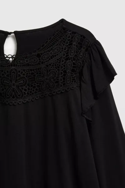 Marisse Black Lace Blouse