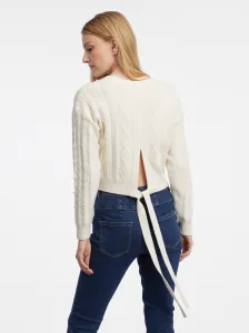 Krémový dámsky cropped sveter ORSAY