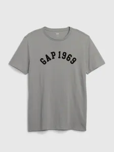 Šedé pánske tričko s nápisom GAP 1969