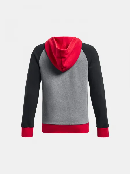 Šedo-čierna mikina Under Armour UA Rival Fleece Script CB HD