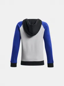 Šedo-modrá mikina Under Armour UA Rival Fleece Script CB HD