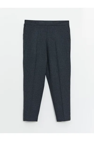 LC Waikiki Plaid dámske nohavice s elastickým pásom