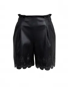 Orsay Women's Black Leatherette Shorts - Women's