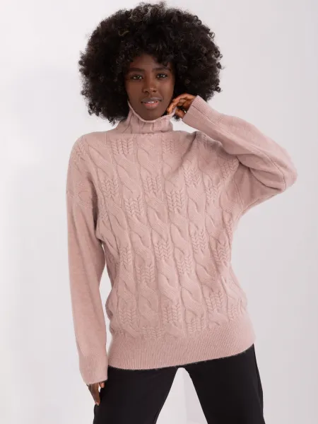 Sweater-AT-SW-23401.97P-Dark Pink