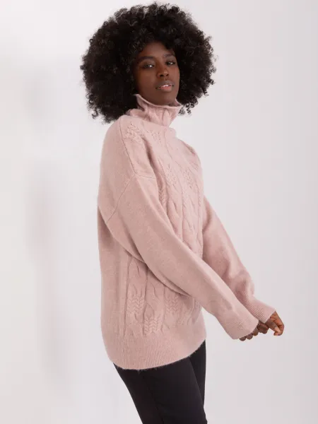 Sweater-AT-SW-23401.97P-Dark Pink