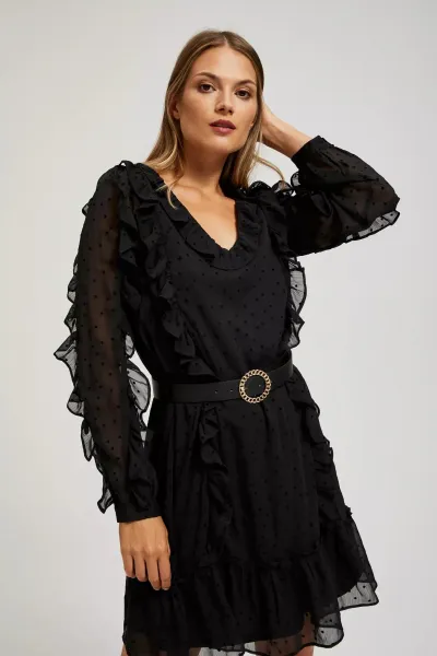 Marisse Dress With Ruffles