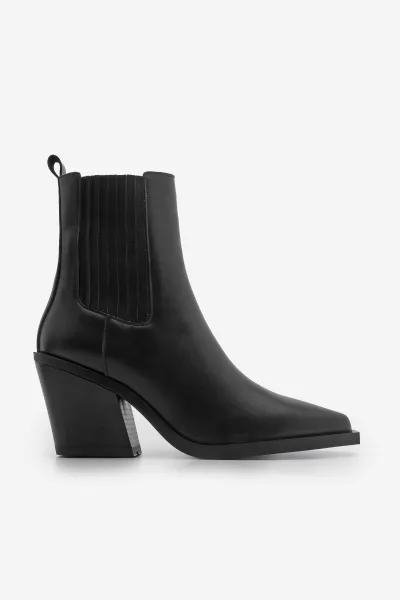 Marjin Women's Pointed Toe Western Boots Erbe Black