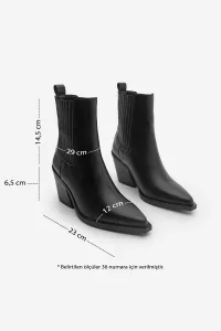 Marjin Women's Pointed Toe Western Boots Erbe Black