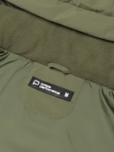 Ombre Men's winter jacket with detachable hood - olive