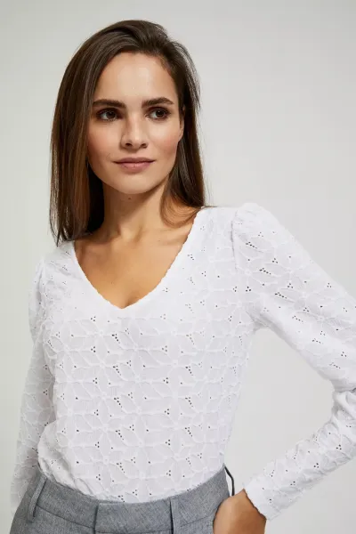 Marisse Openwork Blouse With A V-Neck