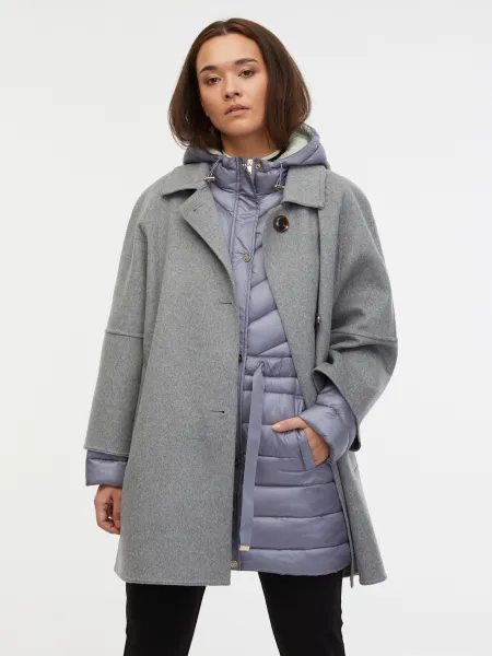 Orsay Grey Women's Wool Coat - Women's