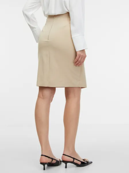 Béžová dámska puzdrová sukňa ORSAY
