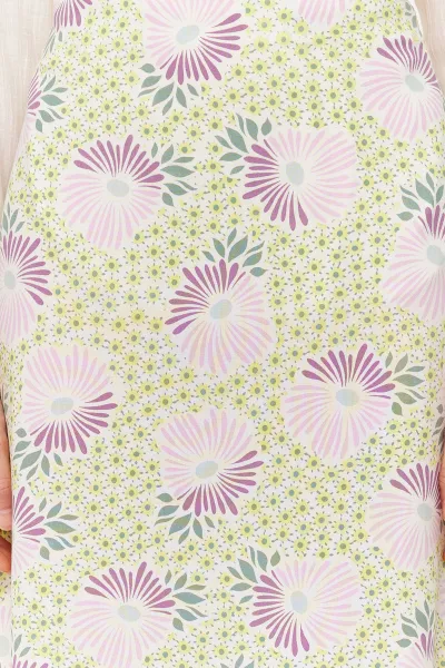 Trendyol Powder Floral Patterned Bell Woven Skirt