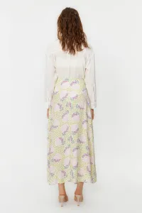 Trendyol Powder Floral Patterned Bell Woven Skirt