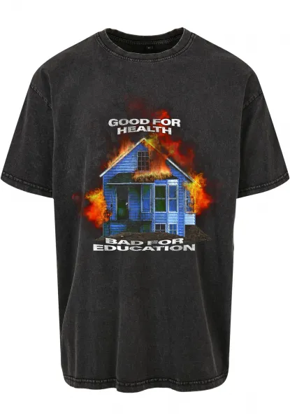 Men's T-shirt Good For Health Oversize - black