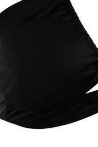 Čierny bikini top s detailom kravaty a zoštíhľujúcim efektom od Trendyol Curve