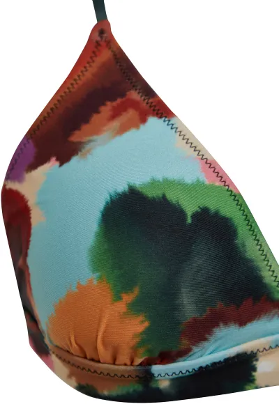 Trendyol Abstraktný Vzor Trojuholník Vysoký Pás Vysoké Nohy Hipster Bikiny Set