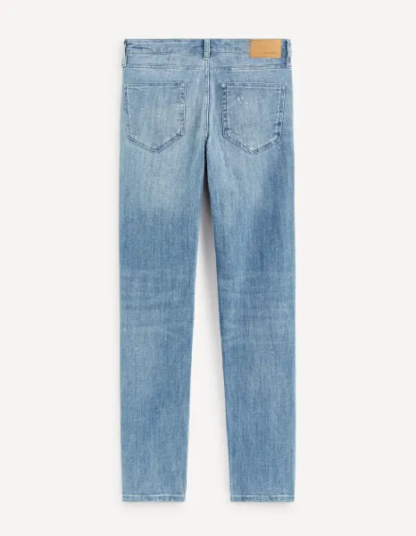 Modré pánske slim fit džínsy Celio Gostroy