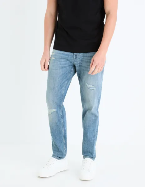 Modré pánske slim fit džínsy Celio Gostroy