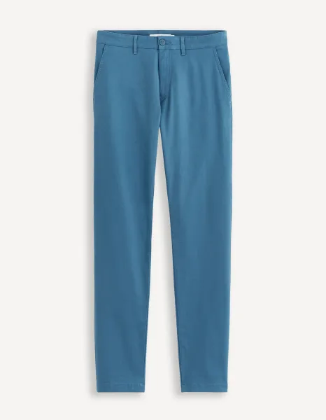 Modré pánske chino nohavice Celio Tocharles