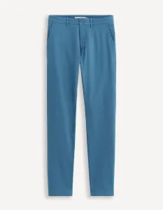 Modré pánske chino nohavice Celio Tocharles