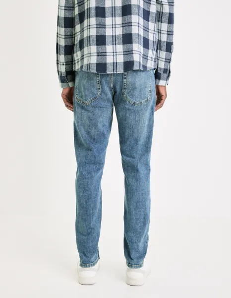 Modré pánske slim fit džínsy Celio Gostroy