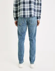 Modré pánske slim fit džínsy Celio Gostroy