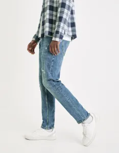Modré pánske slim fit džínsy Celio Gostroy