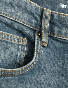 Modré pánske slim fit džínsy Celio Gotapered