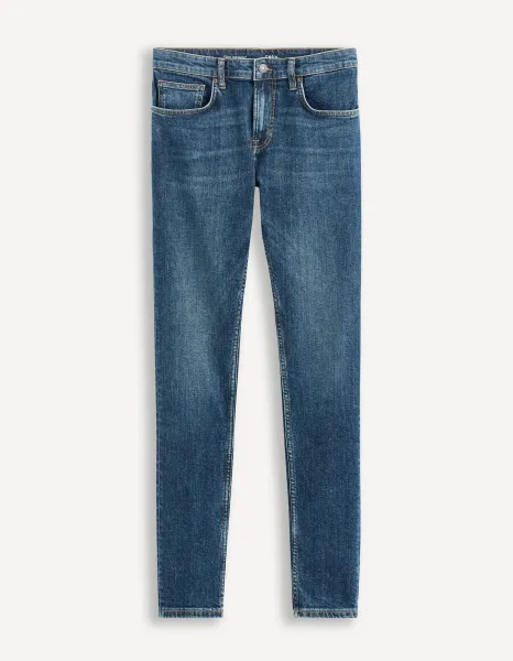 Modré pánske slim fit džínsy Celio Gotapered