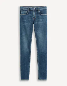 Modré pánske slim fit džínsy Celio Gotapered