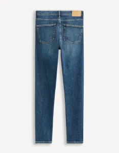 Modré pánske slim fit džínsy Celio Gotapered