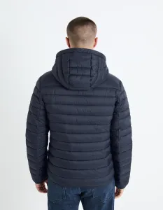 Tmavomodrá pánska prešívaná bunda Celio Fububble
