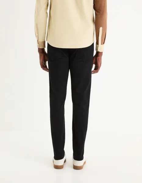 Čierne pánske slim fit džínsy Celio Dow