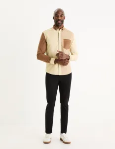 Čierne pánske slim fit džínsy Celio Dow
