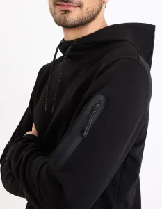 Čierna pánska mikina Celio Geyokecap