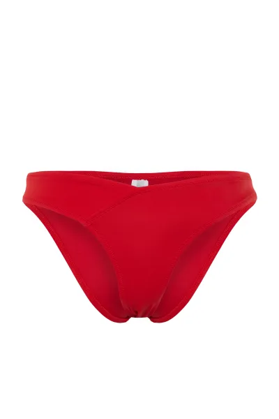 Trendyol Červené V-členkové pravidelné bikiny spodné diely