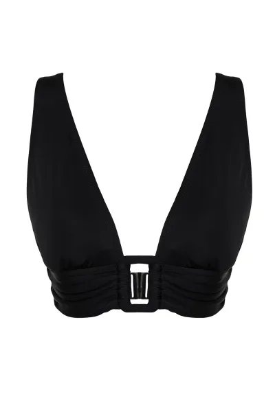 Trendyol Black Triangle Accessory Bikini Top