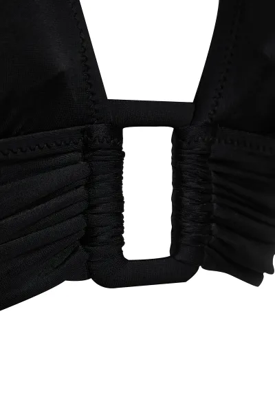 Trendyol Black Triangle Accessory Bikini Top