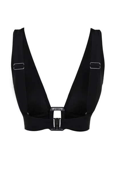 Trendyol Black Triangle Accessory Bikini Top