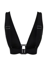 Trendyol Black Triangle Accessory Bikini Top