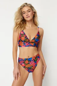 Trendyol Floral Pattern High Waist Hipster Bikini Bottom