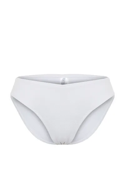 Trendyol White Textured Regular Bikini Bottom