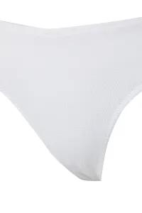Trendyol White Textured Regular Bikini Bottom