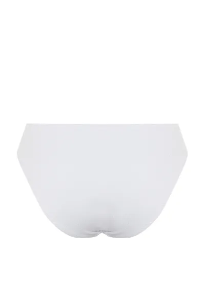 Trendyol White Textured Regular Bikini Bottom
