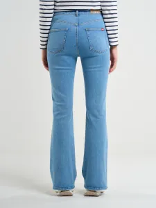 Veľké hviezdne dámske rozšírené nohavice Denim 190062 Denim-158