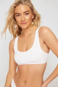 Trendyol Biela Textúrovaná Podprsenka Bikini Top