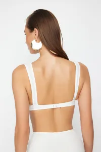Trendyol Svadobný Ecru Trojuholníkový Výrez/Okienkový Bikiny Top