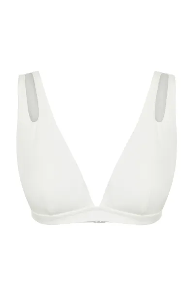 Trendyol Svadobný Ecru Trojuholníkový Výrez/Okienkový Bikiny Top